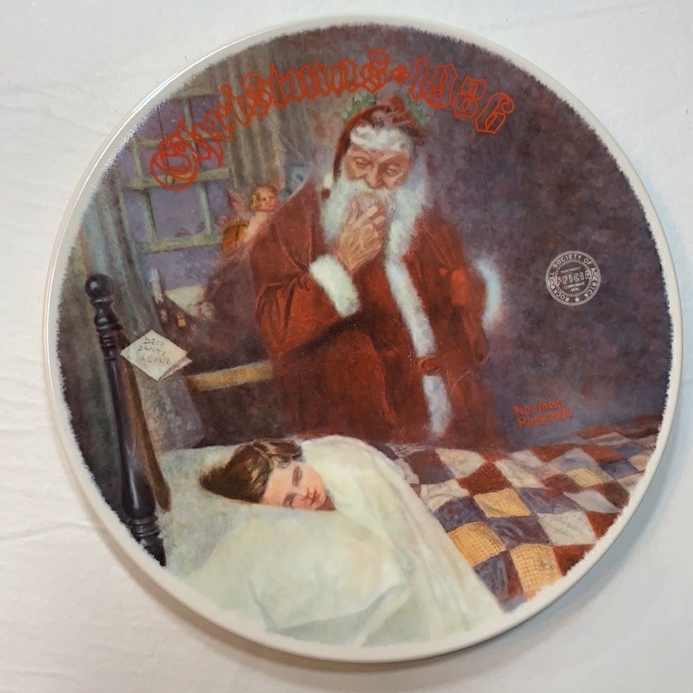 Dear Santa Claus Knowles China Norman Rockwell Collector Plate Christmas Holiday